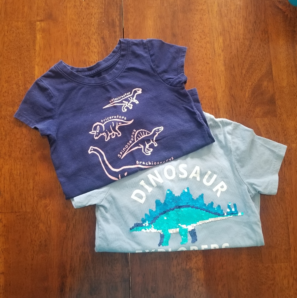 2 Dinosaur tshirts